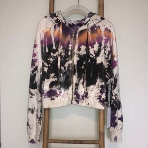 Young Fabulous & Broke Tie Dye Zip-up Hoodie S L